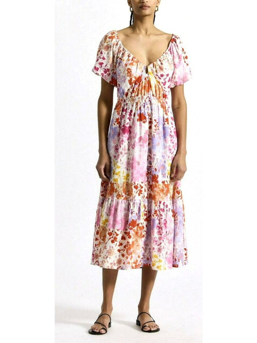Derek Lam 10 Crosby Floral Laine Midi Dress Size 6 New